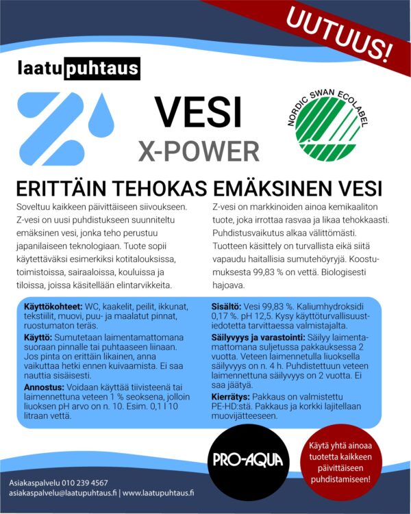 Z-vesi-kemikaaliton-puhdistus